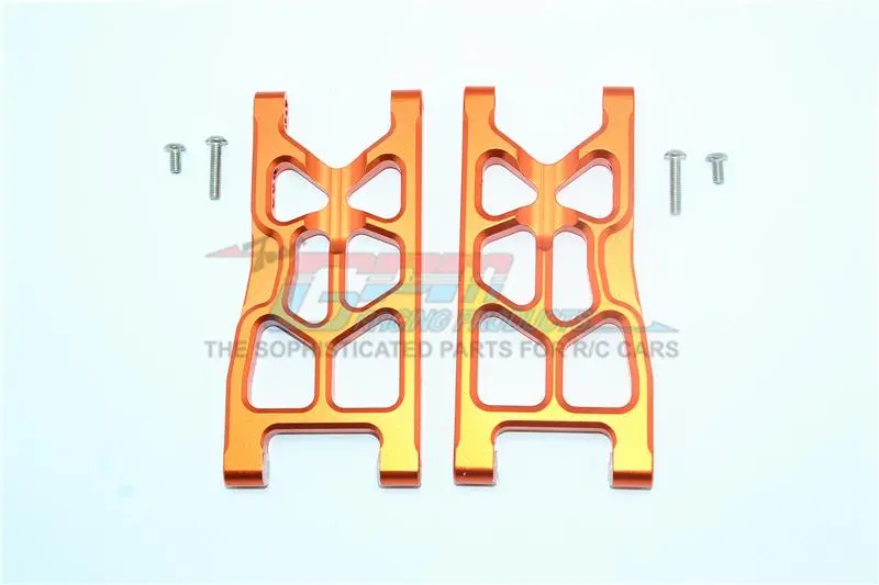 Arrma Granite 4X4 / Big Rock Crew Cab 4X4 Upgrade Parts Aluminum Rear Lower Arms - 1Pr Set Orange 1
