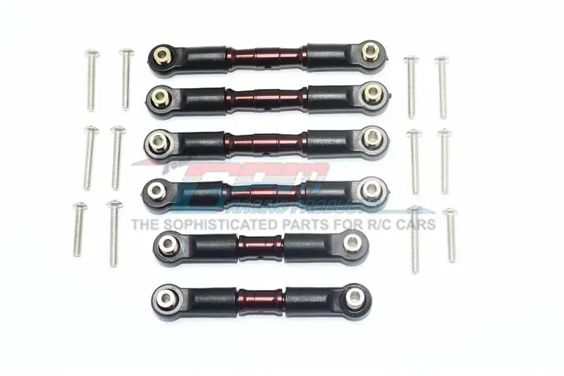 Arrma Granite 4X4 / Big Rock Crew Cab 4X4 Upgrade Parts Stainless Steel Adjustable Tie Rods - 6Pc Set Brown 1