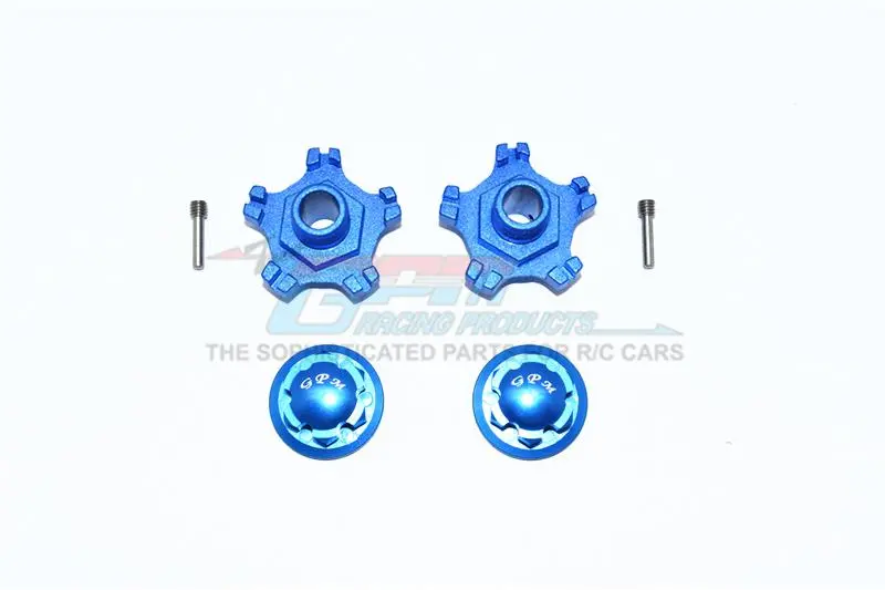Arrma Infraction 6S Blx Aluminum Wheel Hex (+6Mm) + Wheel Lock - 4Pc Set Blue 1