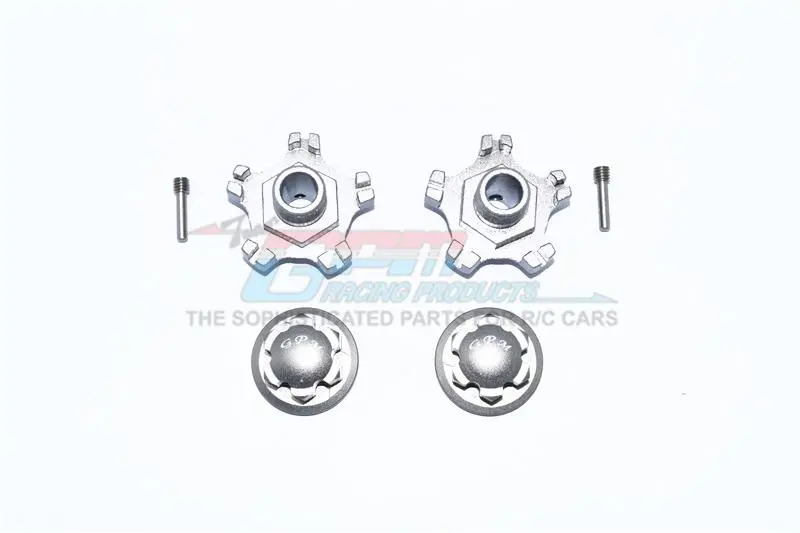 Arrma Infraction 6S Blx Aluminum Wheel Hex (+6Mm) + Wheel Lock - 4Pc Set Gray Silver 1