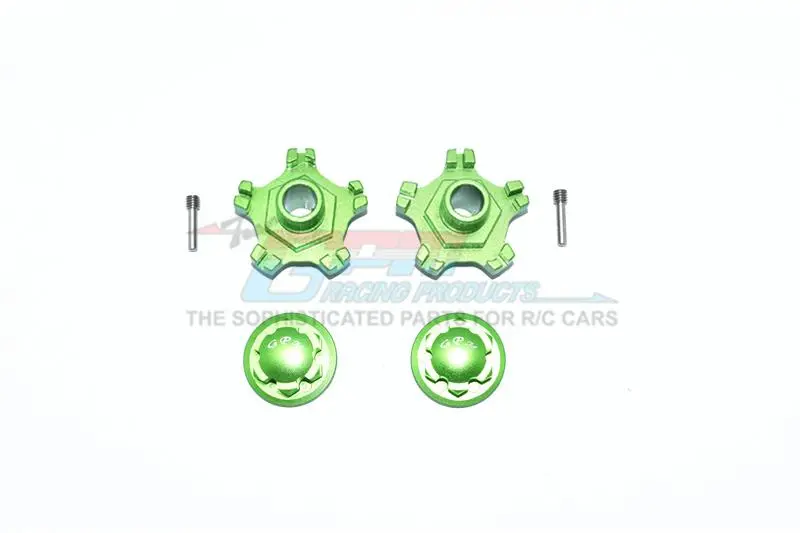 Arrma Infraction 6S Blx Aluminum Wheel Hex (+6Mm) + Wheel Lock - 4Pc Set Green 1