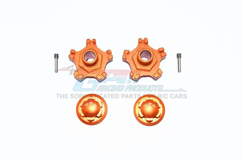 Arrma Infraction 6S Blx Aluminum Wheel Hex (+6Mm) + Wheel Lock - 4Pc Set Orange 1