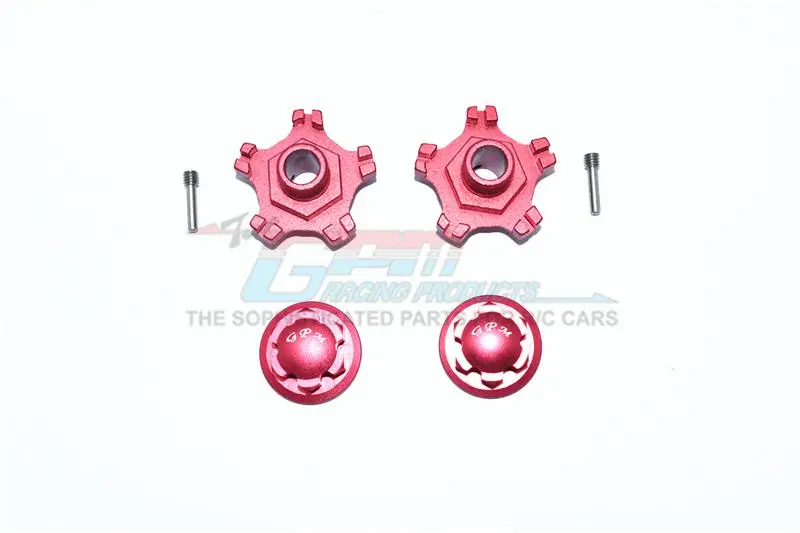 Arrma Infraction 6S Blx Aluminum Wheel Hex (+6Mm) + Wheel Lock - 4Pc Set Red 1