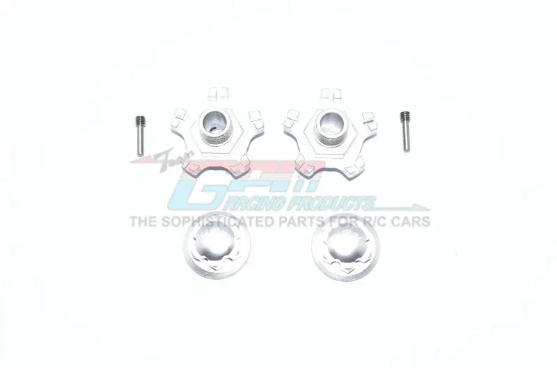 Arrma Infraction 6S Blx Aluminum Wheel Hex (+6Mm) + Wheel Lock - 4Pc Set Silver 1