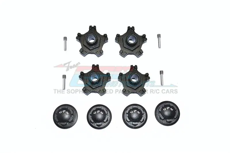 Arrma Infraction 6S Blx Aluminum Wheel Hex (+6Mm) + Wheel Lock - 8Pc Set Black 1