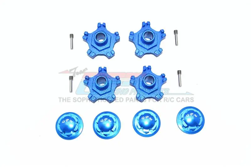 Arrma Infraction 6S Blx Aluminum Wheel Hex (+6Mm) + Wheel Lock - 8Pc Set Blue 1