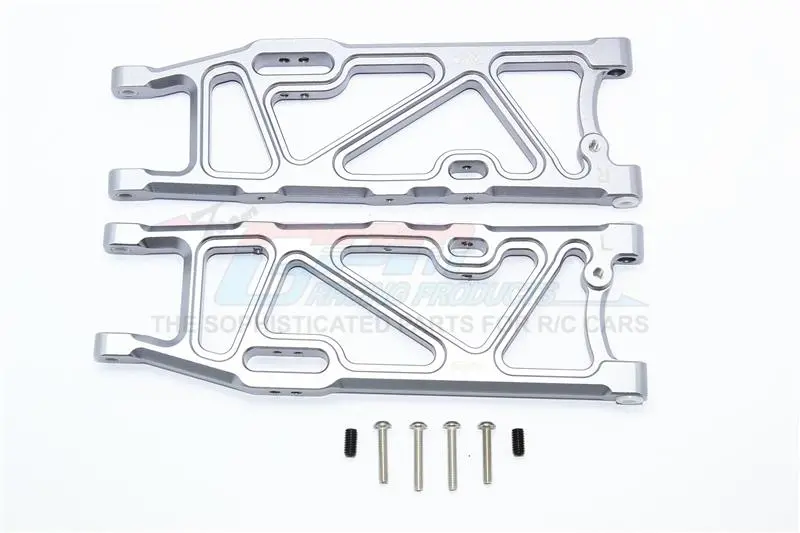 Arrma Kraton / Outcast / Notorious 6S Blx Aluminum Rear Lower Arms - 1Pr Set Gray Silver 1