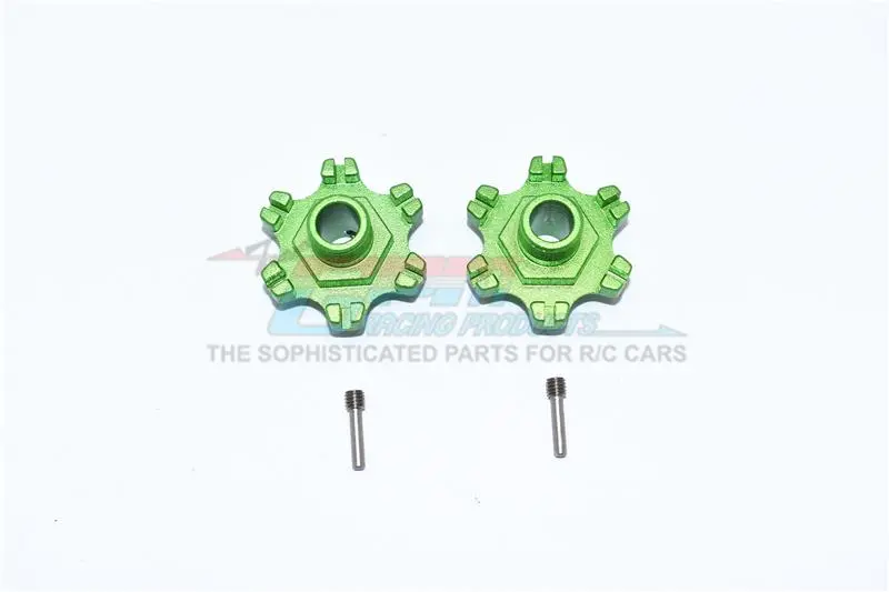 Arrma Limitless All-Road Speed Bash Aluminum Wheel Hex (+6Mm) - 2Pc Set Green 1