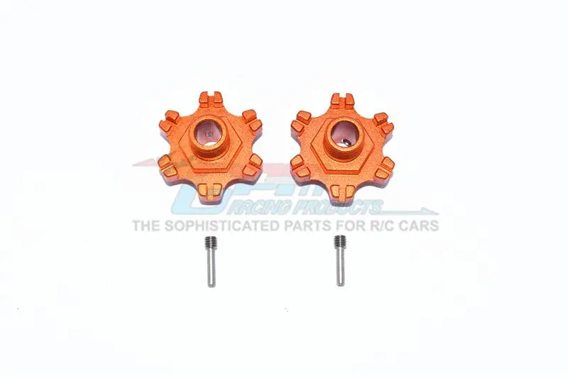 Arrma Limitless All-Road Speed Bash Aluminum Wheel Hex (+6Mm) - 2Pc Set Orange 1