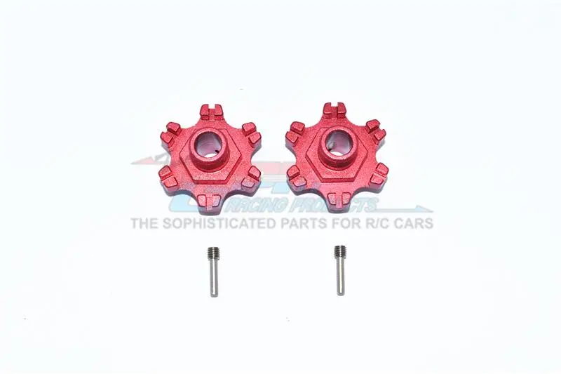 Arrma Limitless All-Road Speed Bash Aluminum Wheel Hex (+6Mm) - 2Pc Set Red 1