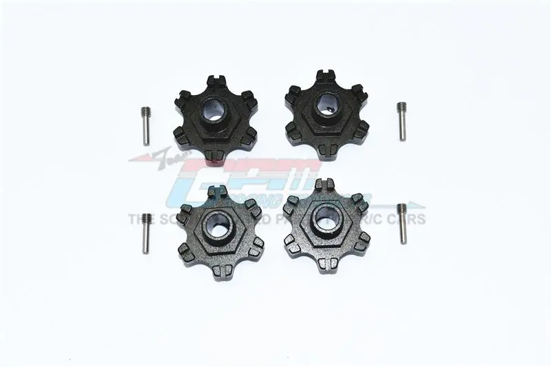 Arrma Limitless All-Road Speed Bash Aluminum Wheel Hex (+6Mm) - 4Pc Set Black 1