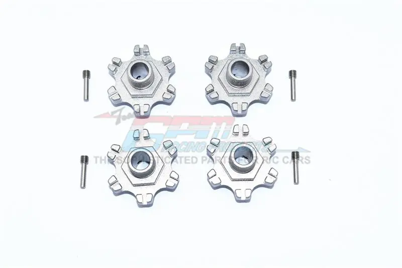 Arrma Limitless All-Road Speed Bash Aluminum Wheel Hex (+6Mm) - 4Pc Set Gray Silver 1