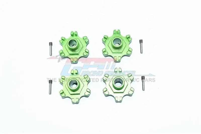 Arrma Limitless All-Road Speed Bash Aluminum Wheel Hex (+6Mm) - 4Pc Set Green 1