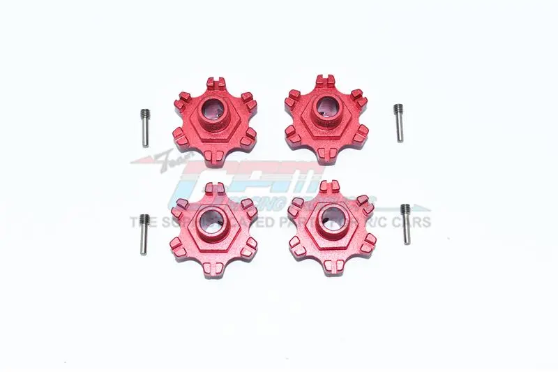 Arrma Limitless All-Road Speed Bash Aluminum Wheel Hex (+6Mm) - 4Pc Set Red 1