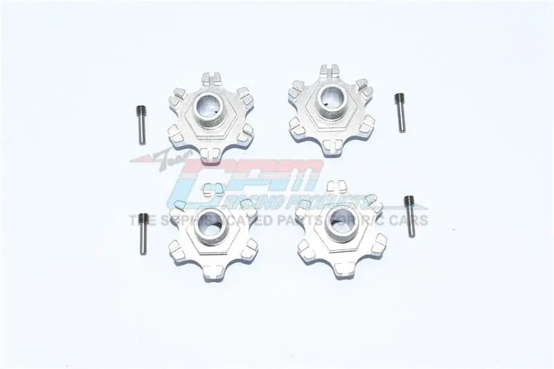 Arrma Limitless All-Road Speed Bash Aluminum Wheel Hex (+6Mm) - 4Pc Set Silver 1