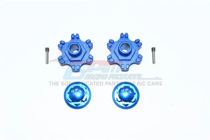 Arrma Limitless All-Road Speed Bash Aluminum Wheel Hex (+6Mm) + Wheel Lock - 4Pc Set Blue 1