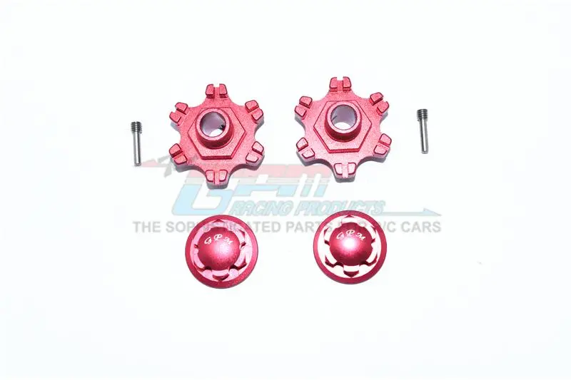 Arrma Limitless All-Road Speed Bash Aluminum Wheel Hex (+6Mm) + Wheel Lock - 4Pc Set Red 1