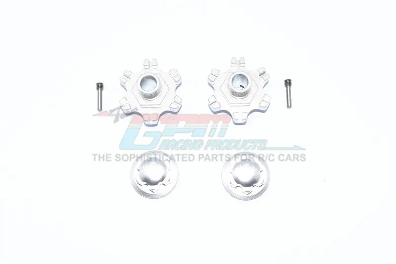 Arrma Limitless All-Road Speed Bash Aluminum Wheel Hex (+6Mm) + Wheel Lock - 4Pc Set Silver 1