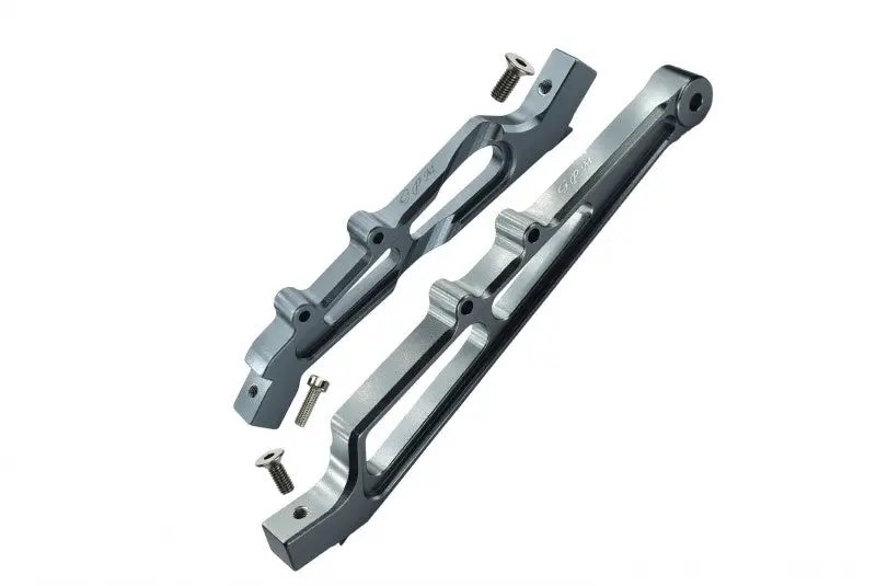 Arrma Limitless / Infraction Aluminum Front + Rear Chassis Brace - 2Pc Set Gray Silver 1
