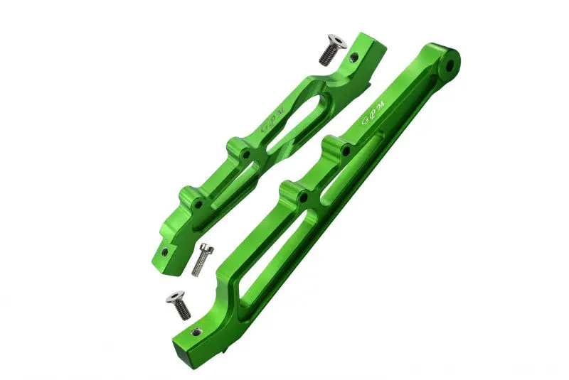 Arrma Limitless / Infraction Aluminum Front + Rear Chassis Brace - 2Pc Set Green 1