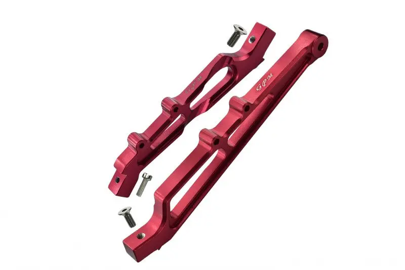 Arrma Limitless / Infraction Aluminum Front + Rear Chassis Brace - 2Pc Set Red 1