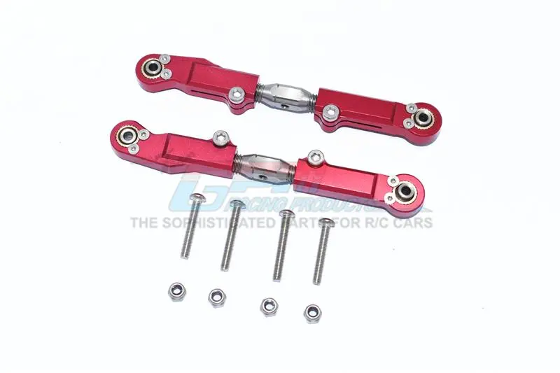 Arrma Limitless / Infraction Aluminum+Stainless Steel Rear Upper Arm Tie Rod - 2Pc Set Red 1