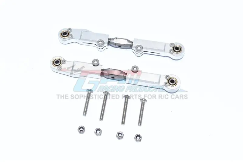 Arrma Limitless / Infraction Aluminum+Stainless Steel Rear Upper Arm Tie Rod - 2Pc Set Silver 1