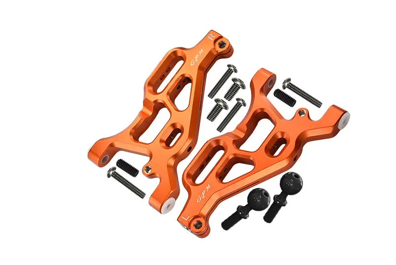 Arrma Limitless / Infraction / Typhon Aluminum Front Lower Arms - 2Pc Set Orange 1