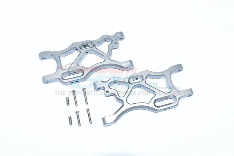 Arrma Limitless / Infraction / Typhon Aluminum Rear Lower Arms - 2Pc Set Gray Silver 1