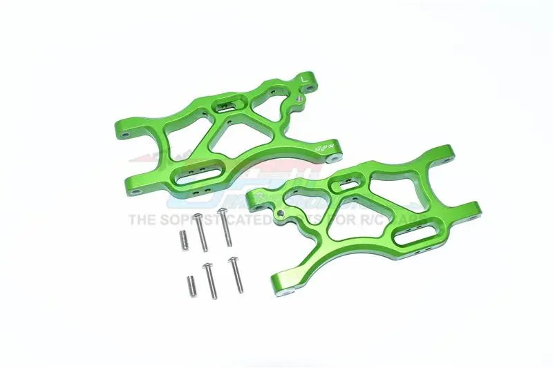 Arrma Limitless / Infraction / Typhon Aluminum Rear Lower Arms - 2Pc Set Green 1
