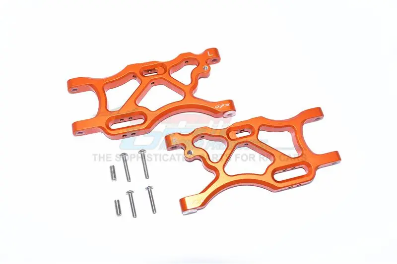 Arrma Limitless / Infraction / Typhon Aluminum Rear Lower Arms - 2Pc Set Orange 1