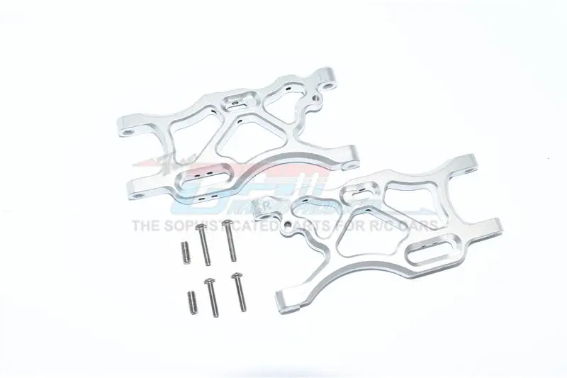 Arrma Limitless / Infraction / Typhon Aluminum Rear Lower Arms - 2Pc Set Silver 1