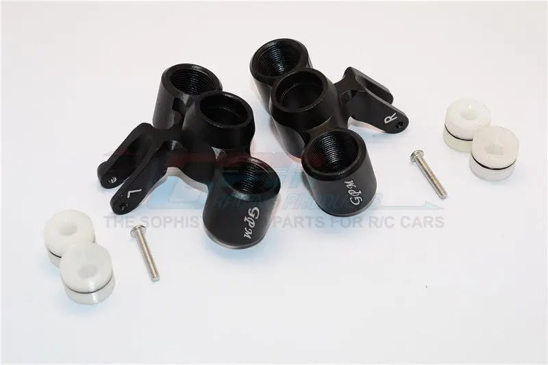 Arrma Nero 6S Blx (Ar106009, Ar106011) & Fazon 6S Blx (Ar106020) Aluminum Front Knuckle Arms - 1Pr Set Black 1