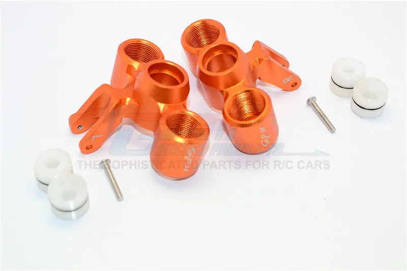 Arrma Nero 6S Blx (Ar106009, Ar106011) & Fazon 6S Blx (Ar106020) Aluminum Front Knuckle Arms - 1Pr Set Orange 1