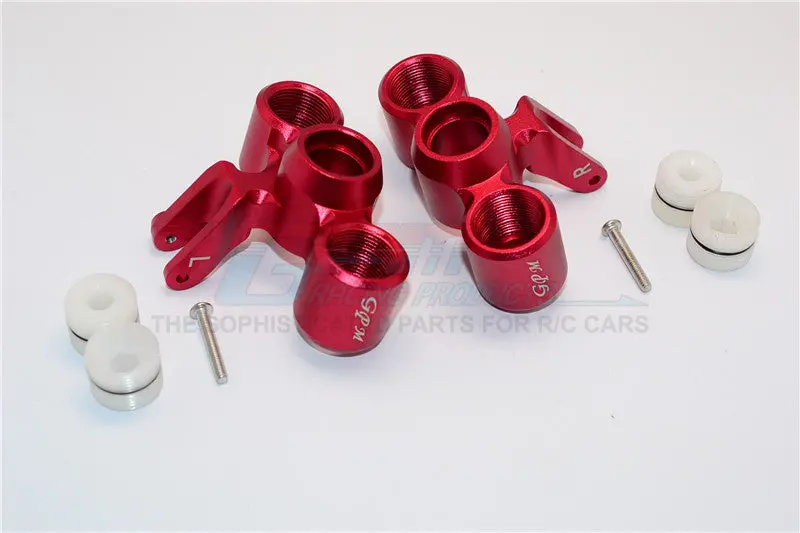 Arrma Nero 6S Blx (Ar106009, Ar106011) & Fazon 6S Blx (Ar106020) Aluminum Front Knuckle Arms - 1Pr Set Red 1