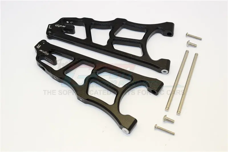 Arrma Nero 6S Blx (Ar106009, Ar106011) & Fazon 6S Blx (Ar106020) Aluminum Front Lower Arms - 1Pr Black 1