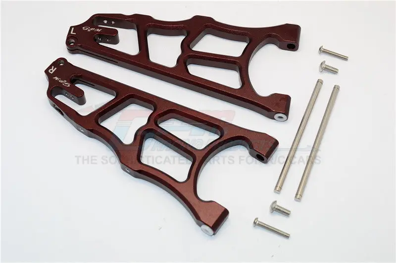 Arrma Nero 6S Blx (Ar106009, Ar106011) & Fazon 6S Blx (Ar106020) Aluminum Front Lower Arms - 1Pr Brown 1