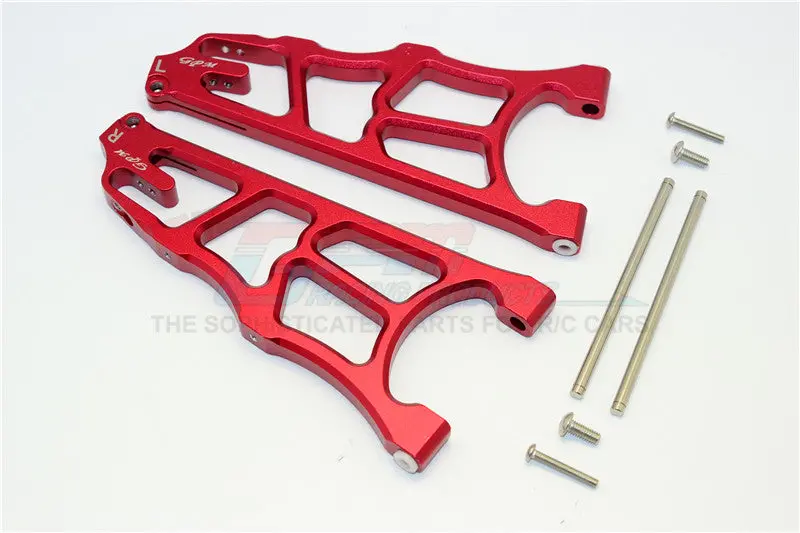 Arrma Nero 6S Blx (Ar106009, Ar106011) & Fazon 6S Blx (Ar106020) Aluminum Front Lower Arms - 1Pr Red 1