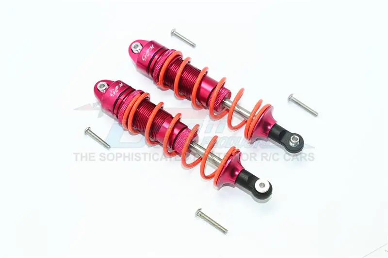 Arrma Nero 6S Blx (Ar106009, Ar106011) & Fazon 6S Blx (Ar106020) Aluminum Front/Rear Adjustable Dampers 110Mm - 1Pr Set Red 1