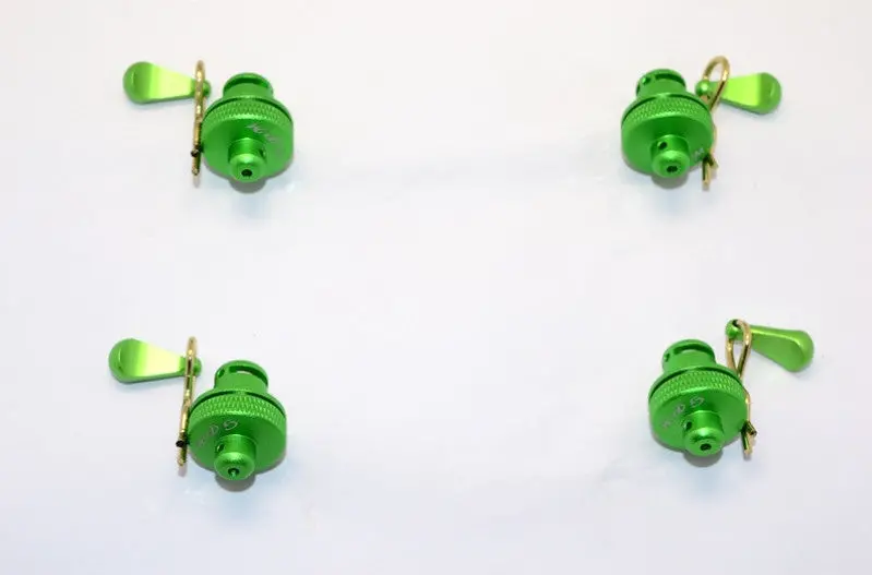 Arrma Nero 6S Blx (Ar106009, Ar106011) & Fazon 6S Blx (Ar106020) Aluminum Front & Rear Magnetic Body Mount - 1 Set Green 1