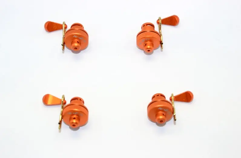 Arrma Nero 6S Blx (Ar106009, Ar106011) & Fazon 6S Blx (Ar106020) Aluminum Front & Rear Magnetic Body Mount - 1 Set Orange 1