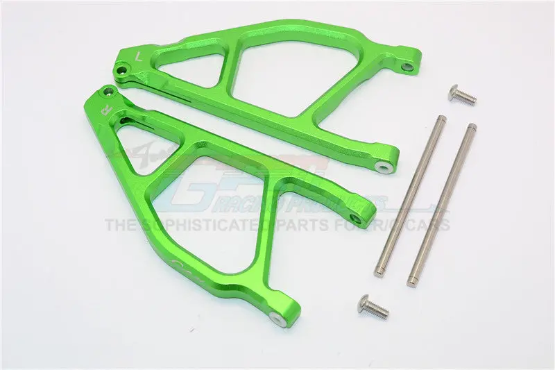 Arrma Nero 6S Blx (Ar106009, Ar106011) & Fazon 6S Blx (Ar106020) Aluminum Front Upper Arms - 1Pr Green 1