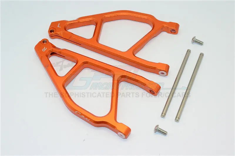 Arrma Nero 6S Blx (Ar106009, Ar106011) & Fazon 6S Blx (Ar106020) Aluminum Front Upper Arms - 1Pr Orange 1