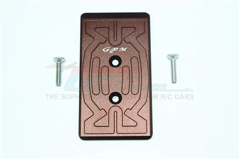 Arrma Nero 6S Blx (Ar106009, Ar106011) & Fazon 6S Blx (Ar106020) Aluminum Rear Chassis Protection Plate - 1Pc Set Brown 1