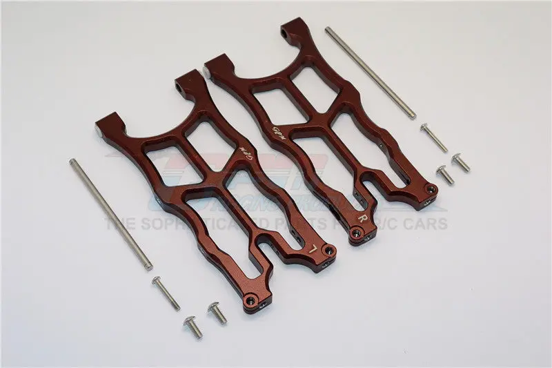 Arrma Nero 6S Blx (Ar106009, Ar106011) & Fazon 6S Blx (Ar106020) Aluminum Rear Lower Arms - 1Pr Brown 1
