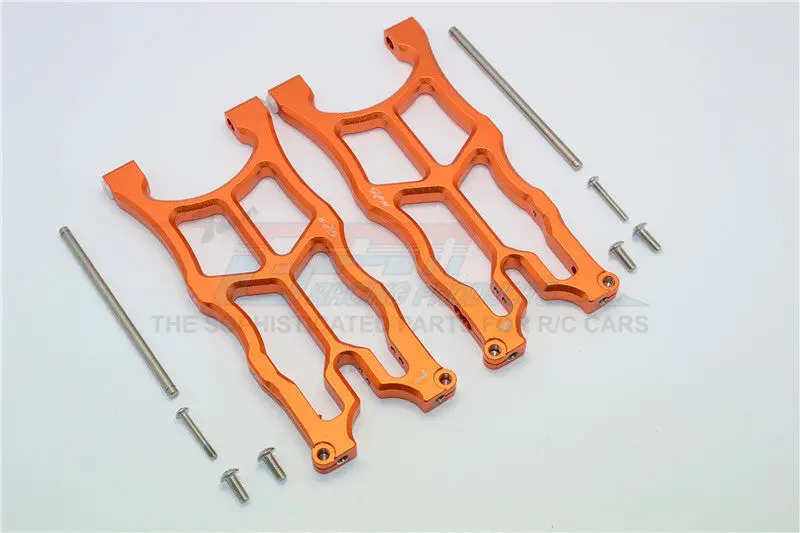 Arrma Nero 6S Blx (Ar106009, Ar106011) & Fazon 6S Blx (Ar106020) Aluminum Rear Lower Arms - 1Pr Orange 1