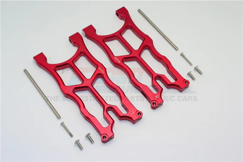 Arrma Nero 6S Blx (Ar106009, Ar106011) & Fazon 6S Blx (Ar106020) Aluminum Rear Lower Arms - 1Pr Red 1