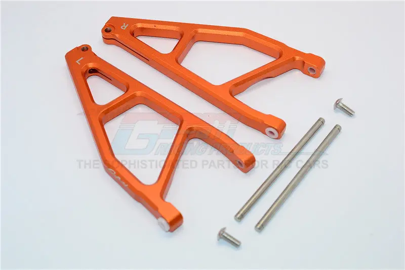 Arrma Nero 6S Blx (Ar106009, Ar106011) & Fazon 6S Blx (Ar106020) Aluminum Rear Upper Arms -1Pr Orange 1