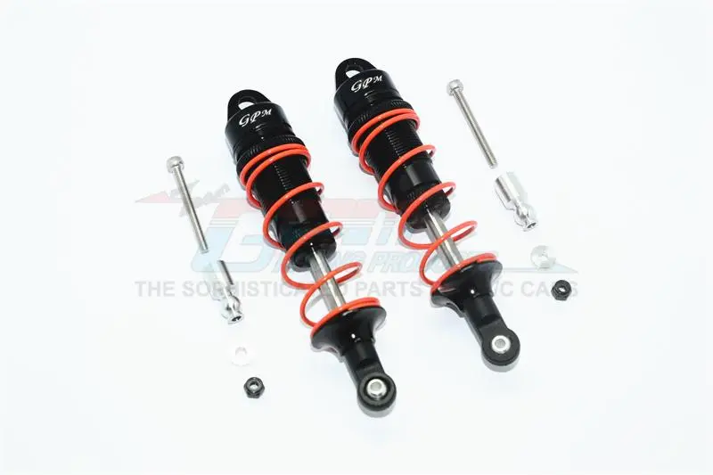 Arrma Senton 6S Blx (Ar102654) & Typhon 6S Blx (Ar106013) Aluminum Front Adjustable Dampers 100Mm - 1Pr Set Black 1