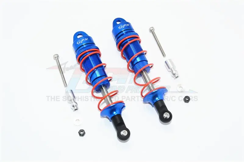 Arrma Senton 6S Blx (Ar102654) & Typhon 6S Blx (Ar106013) Aluminum Front Adjustable Dampers 100Mm - 1Pr Set Blue 1
